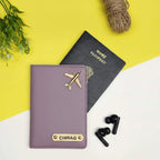 Bazinco Travel Passport Wallet with Card Slots | Elegant Lilac Passport Cover for Women & Men