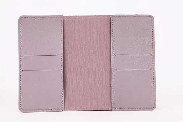 Bazinco Travel Passport Wallet with Card Slots | Elegant Lilac Passport Cover for Women & Men