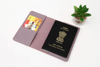 Bazinco Travel Passport Wallet with Card Slots | Elegant Lilac Passport Cover for Women & Men