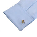 Bazinco Two Tone Celtic Knot Cufflinks | Luxury Silver Gold Interlocking Knot Cufflinks for Men | Formal Shirt Accessories