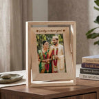 Bazinco Personalized Photo Frame – Custom Picture Frame for Home Decor, Couple Memories & Gift