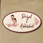 Bazinco Personalized Floral Couple Portrait Wooden Name Plate | Custom Oval Door Name Plate with Photo & Names | Premium UV Printed Home Entrance Sign