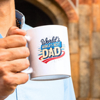 Bazinco Personalized “World’s Best Dad” Coffee Mug with Sameer Name Print – Custom Father’s Day Ceramic Mug