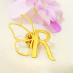 Bazinco Initial Butterfly Custom Brooch – Personalised Letter Butterfly Brooch Pin