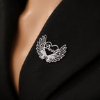 Bazinco Personalised Name Wings Brooch – Custom Angel Wing Name Pin