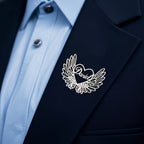 Bazinco Personalised Name Wings Brooch – Custom Angel Wing Name Pin