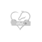 Bazinco Horse Design Custom Name Brooch – Personalised Horse Lover Brooch Pin