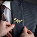 Bazinco Custom Name Horse Brooch – Personalised Horse Design Name Brooch Pin