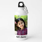 Bazinco Custom Photo Sipper Bottle with Name | Personalized Water Bottle for Kids, School & Travel