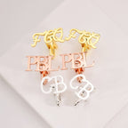 Bazinco Personalized Name Cufflinks – Custom Initial Cufflinks for Wedding & Formal Wear