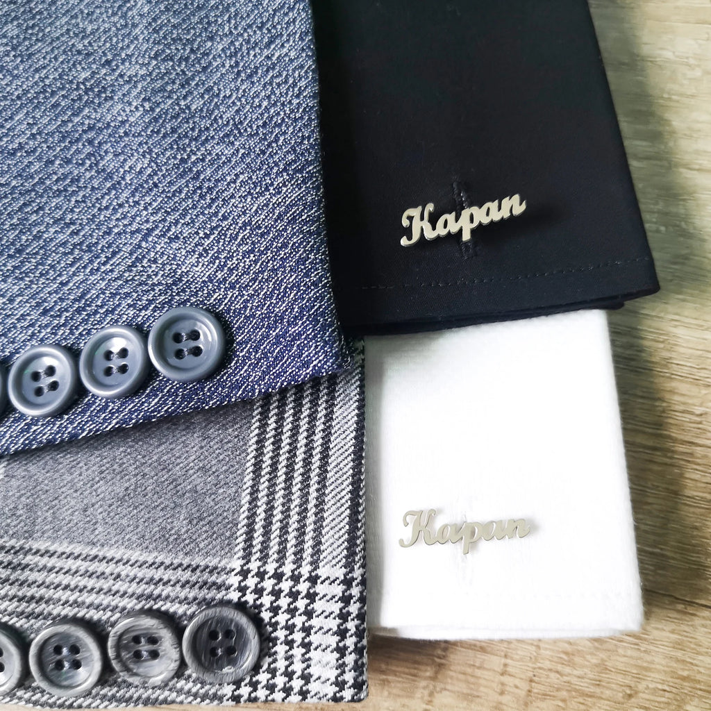 men’s custom silver cufflinks