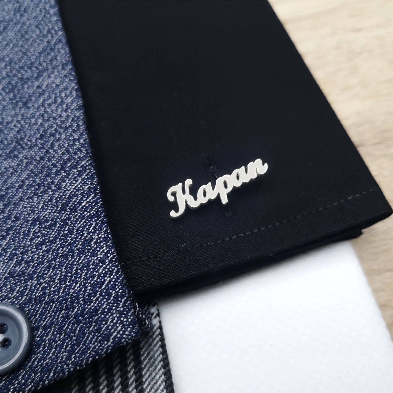 engraved silver cufflinks close up
groom personalized cuff links
men’s custom silver cufflinks
luxury name engraved cufflinks
handmade silver name cufflinks
wedding cufflinks for groom
custom cuff links with name
silver initial cufflinks for men
formal men’s silver cufflinks
personalized groom accessories
anniversary gift silver cufflinks